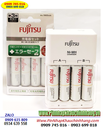 Fujitsu FCT345FXCST (FX) _Bộ sạc FCT345FXCST (FX) kèm 4 pin sạc Fujitsu HR-3UTC (AA1900mAh)